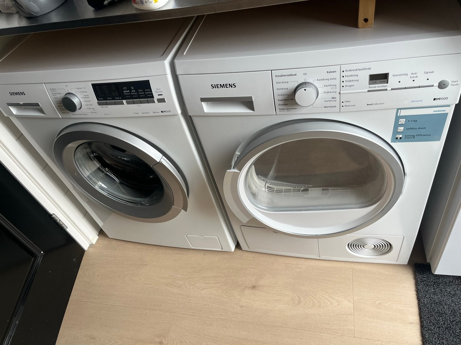 Siemens Wasmachine en Droger Set, Witgoed en Apparatuur, Ophalen, 6 tot 8 kg, Gebruikt, 85 tot 90 cm