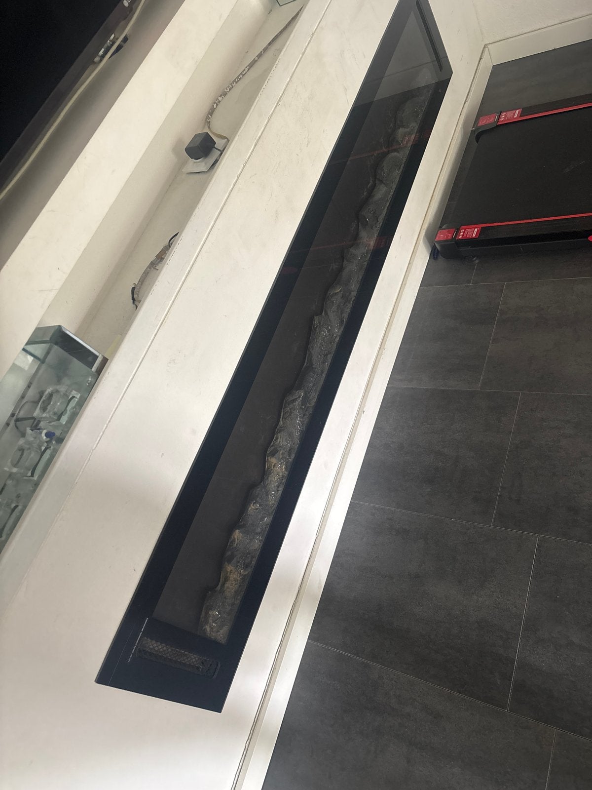 Moderne elektrische inbouwhaard met afstandsbediening, Huis en Inrichting, Haarden, Ophalen, Zo goed als nieuw, Inbouwhaard, Elektrische haard