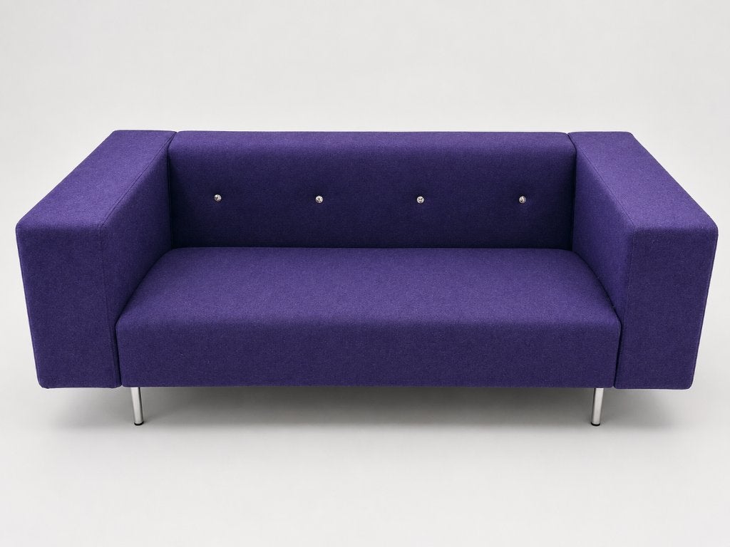 Moooi bank – paarse designbank, Driepersoons, Ophalen of Verzenden, Zo goed als nieuw, Stof