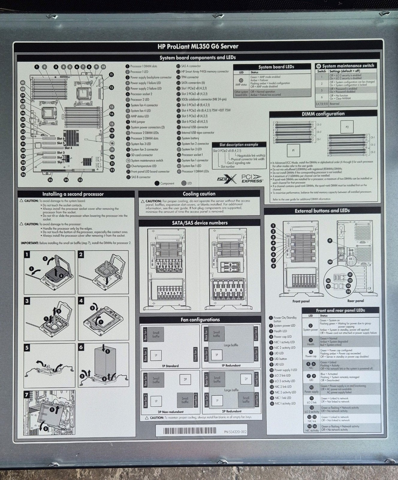 HP ProLiant ML350 G6 Server, Computers en Software, Servers, Ophalen, Gebruikt, Hot swappable onderdelen, Onbekend