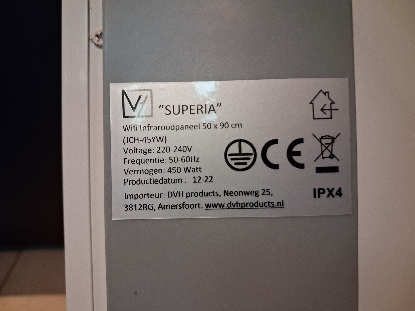 infraroodpanelen 2 stuks. Superia Wifi Infraroodpaneel 100x6, Doe-het-zelf en Verbouw, Ophalen, 30 tot 80 cm, 500 tot 800 watt