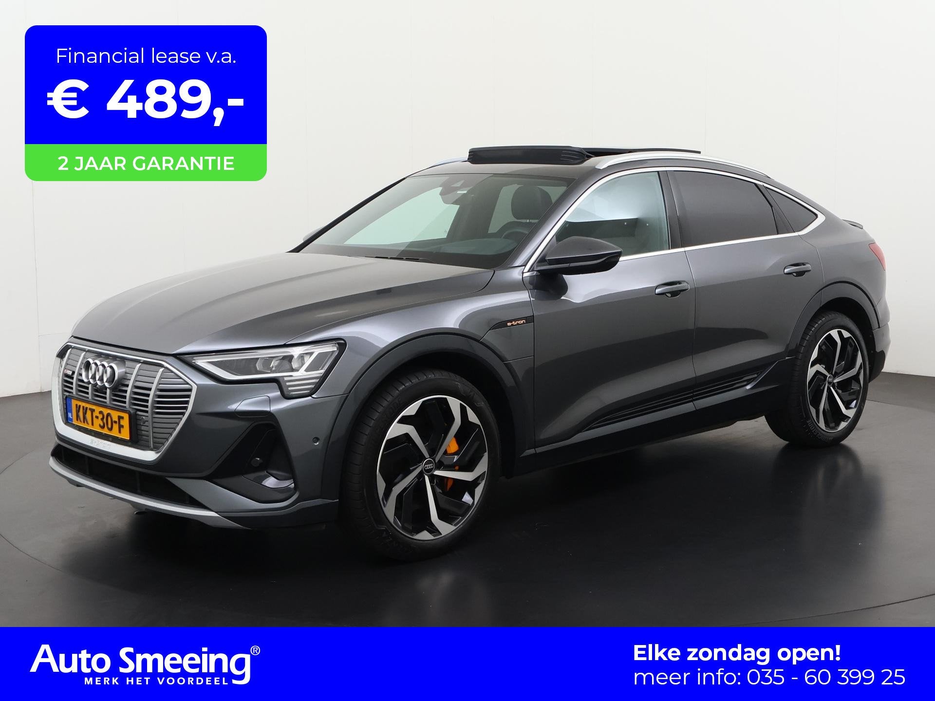 Audi e-tron Sportback 55 quattro S edition 95 kWh | SOH 95%, Auto's, Automaat, Zwart, Leder en Stof, Vierwielaandrijving