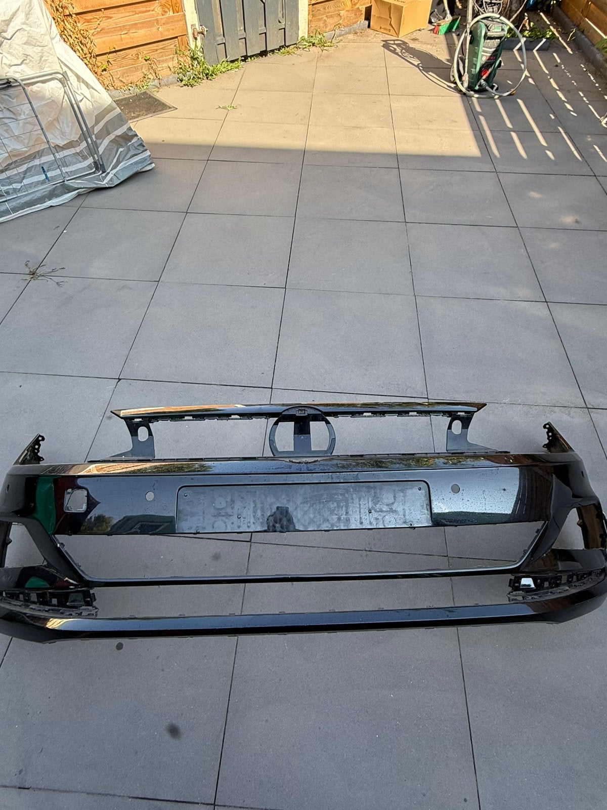 Voorbumper Volkswagen Polo 2G DEEPBLACK (LC9X), Auto-onderdelen, Ophalen, Voor, Volkswagen, Bumper