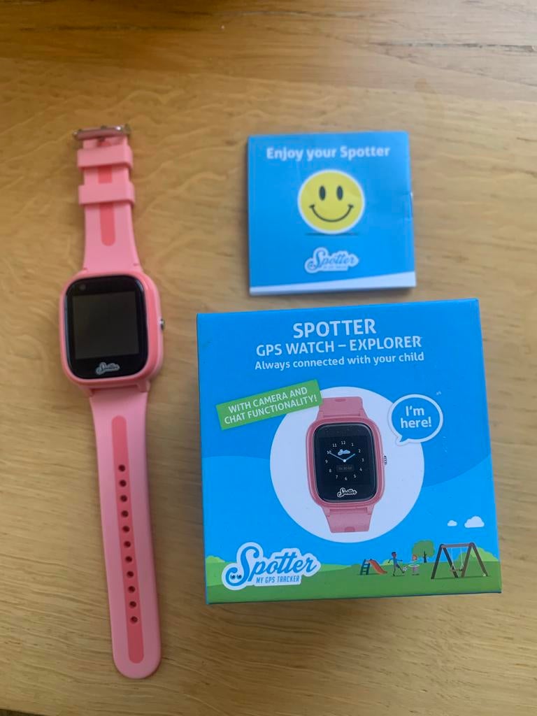 Spotter GPS roze kinderhorloge, Ophalen, Zo goed als nieuw, Roze, Meisje