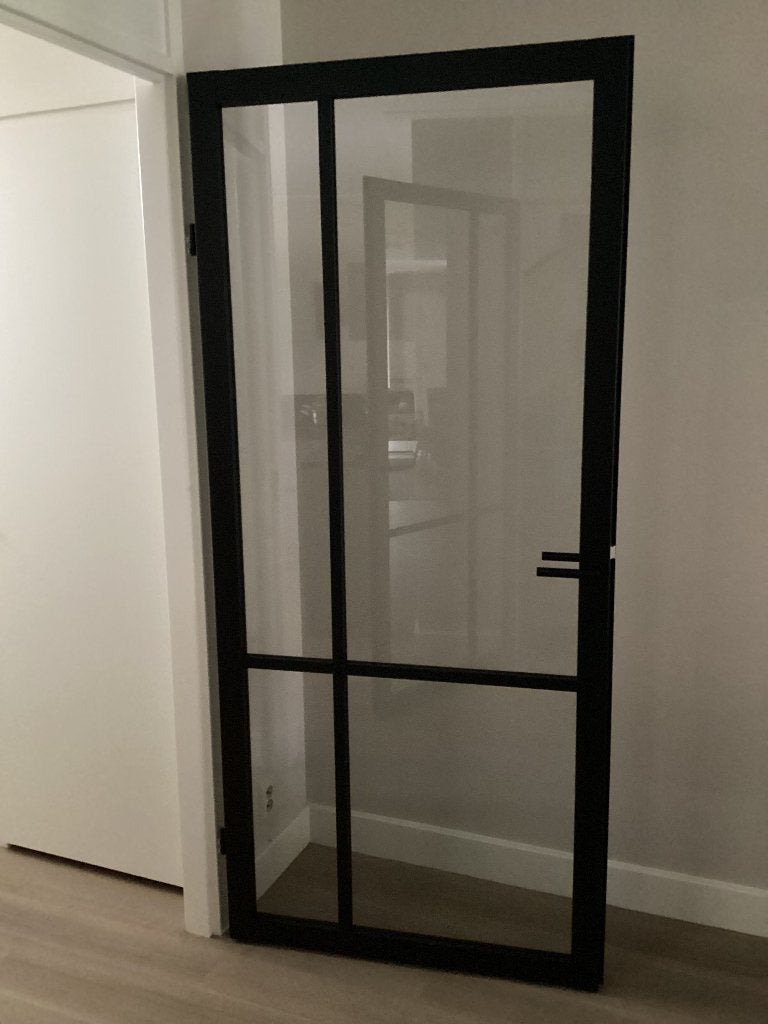 Binnendeur met glas, Ophalen, 80 tot 100 cm, Binnendeur, Zo goed als nieuw
