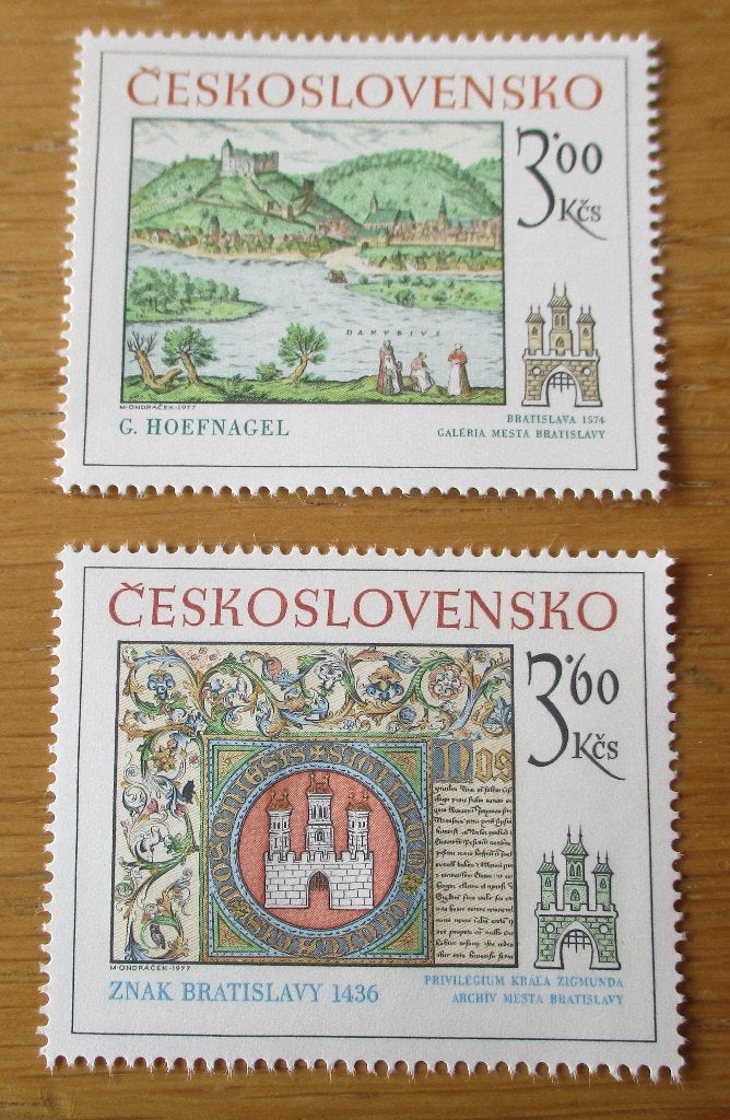 Tsjechoslowakije, serie kunstwerken Bratislava, 1977, Verzenden, Overige landen, Postfris