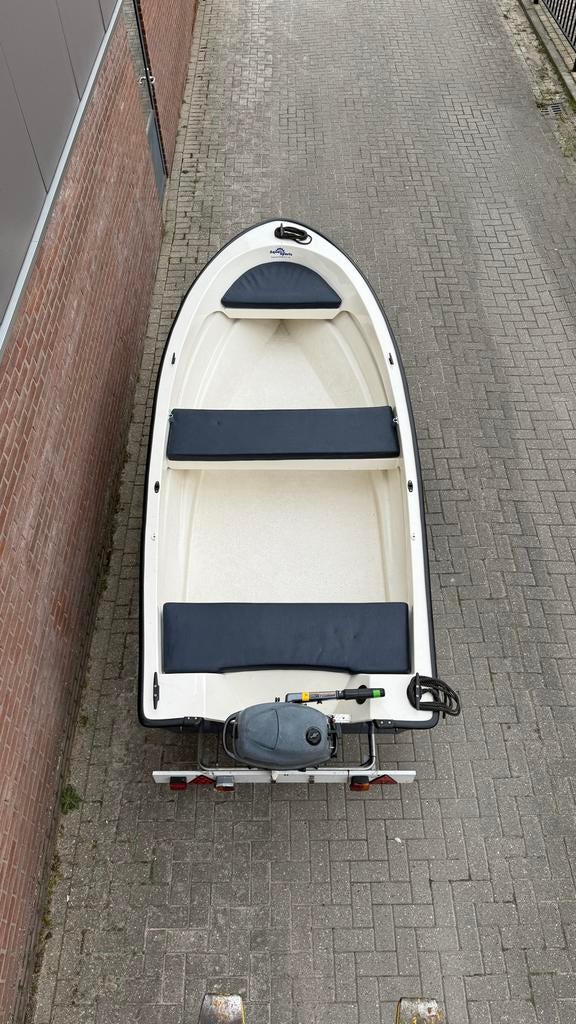 Complete set Verano 410 boot + Yamaha 4pk + trailer, Watersport en Boten, Ophalen, Gebruikt