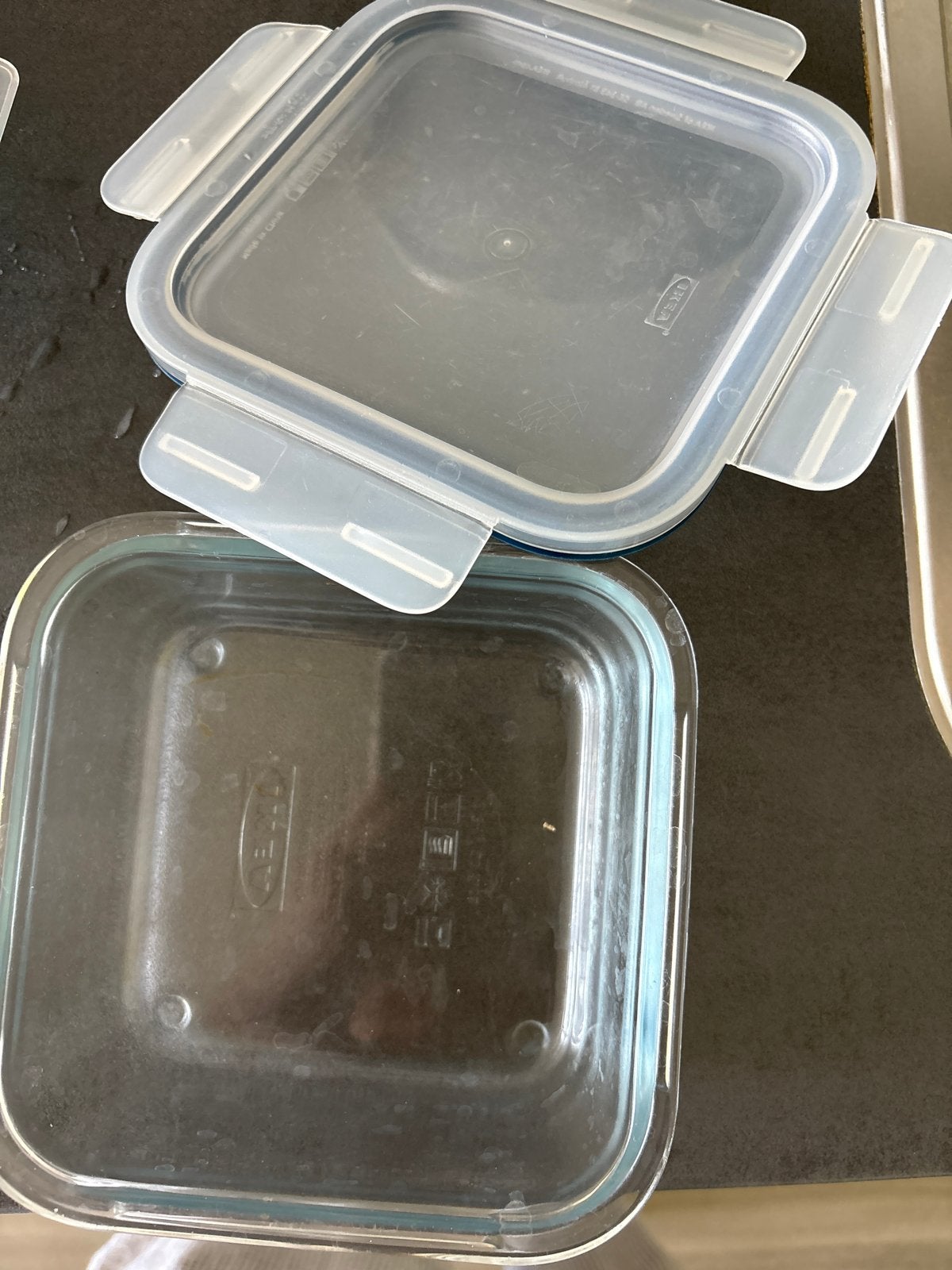 IKEA 365+ Voedselbewaardoos met deksel, glas/kunststof, IKEA, Ophalen of Verzenden, Voorraadpot, Glas