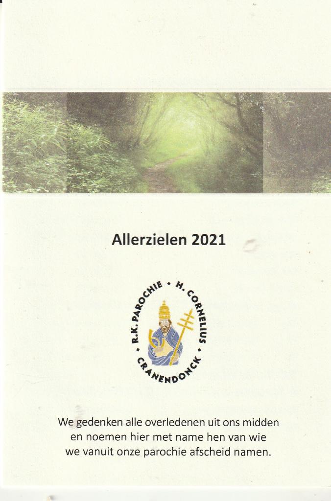 Allerzielen 2021 R.K. Parochie H. Cornelius Cranendonck, Ophalen of Verzenden, Zo goed als nieuw, Kaart of Prent, Christendom | Katholiek