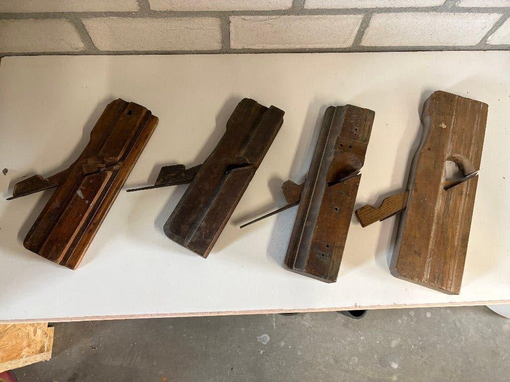 Set van 4 vintage houten schaven, Ophalen