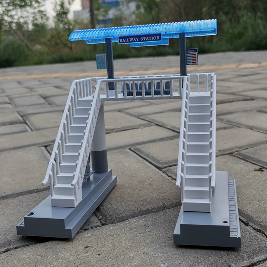 Treinstation Modelspoor H0 / HO Trein Station Halte Spoorweg, Overige merken, Verzenden, Gelijkstroom of Wisselstroom, Brug, Tunnel of Gebouw