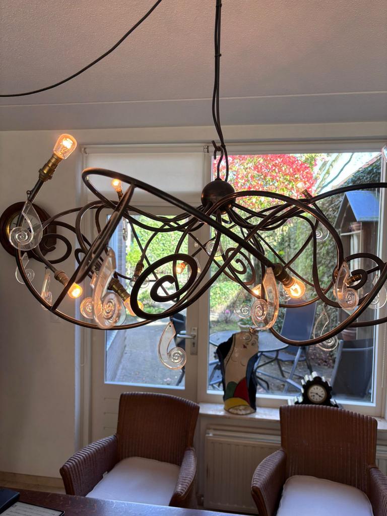 Unieke Design Hanglamp Maroeska Metz, Ophalen, Zo goed als nieuw, Glas, 75 cm of meer