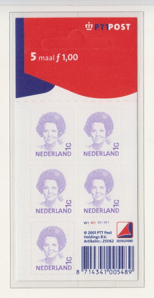 set van 6 hangmapjes Beatrix 2001 met dicht hangoog, Ophalen of Verzenden, Na 1940, Postfris