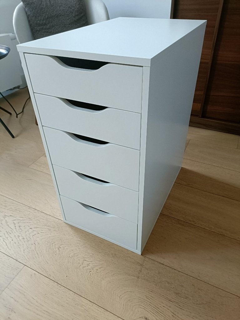 IKEA ALEX ladeblok wit, 5 lades, Huis en Inrichting, Ophalen, Minder dan 50 cm, 5 laden of meer, Zo goed als nieuw