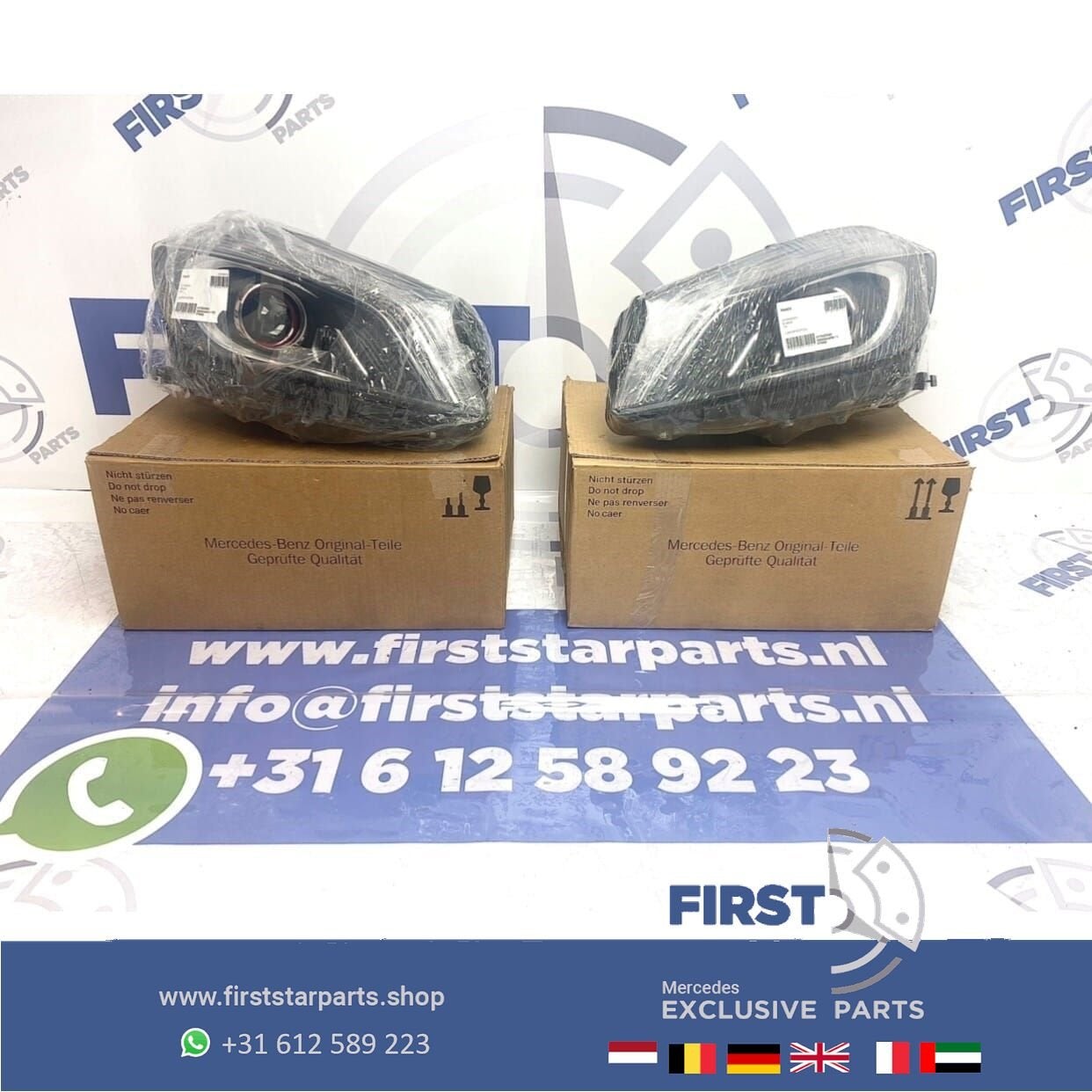 W176 A KLASSE A45 AMG LED ILS KOPLAMP RECHTS RODE RING INTEL, Auto-onderdelen, Gebruikt, -, Ophalen of Verzenden, -