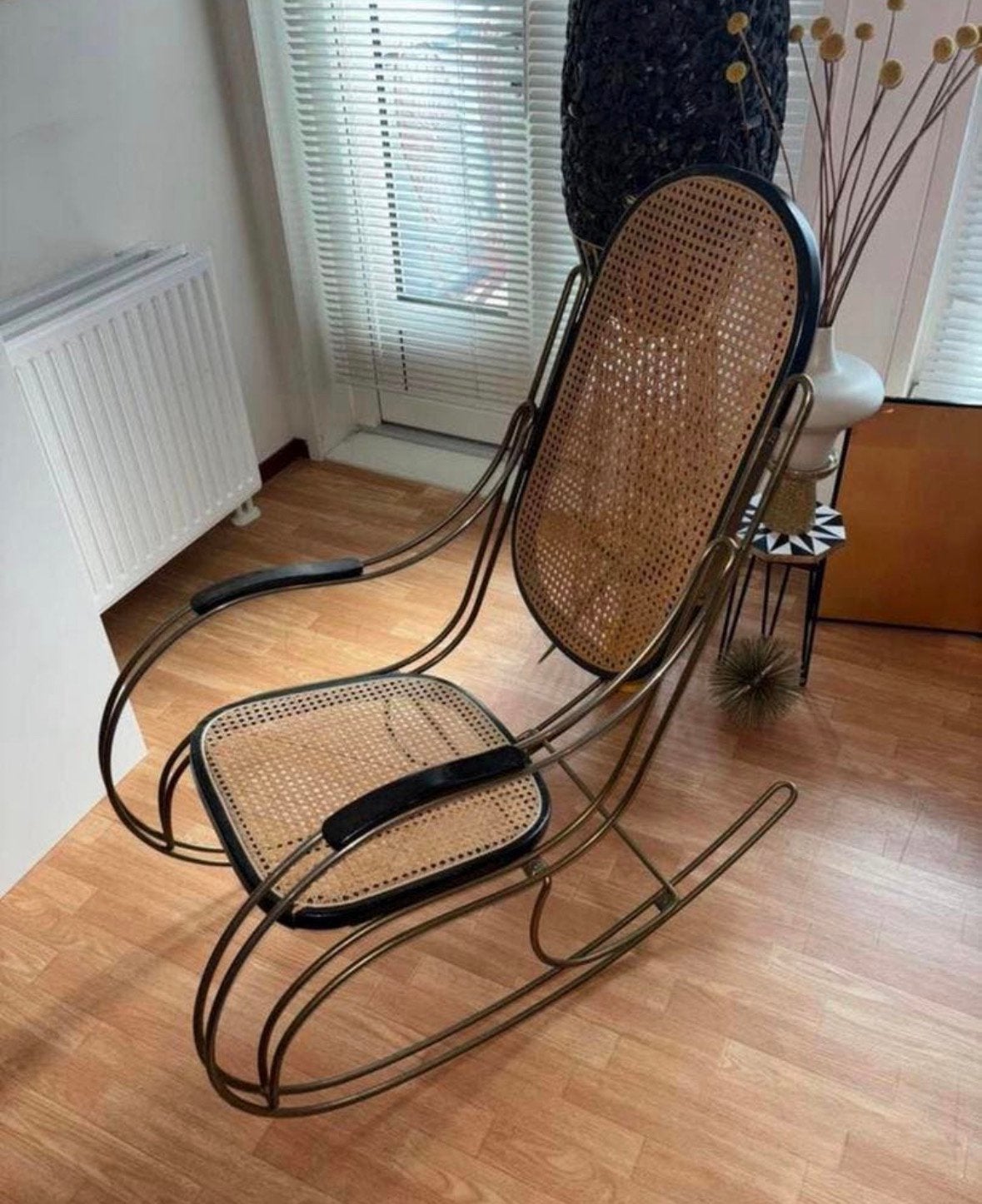 Jaren ‘60 schommelstoel Thonet-stijl vintage design, Ophalen, Stoel, Overige materialen