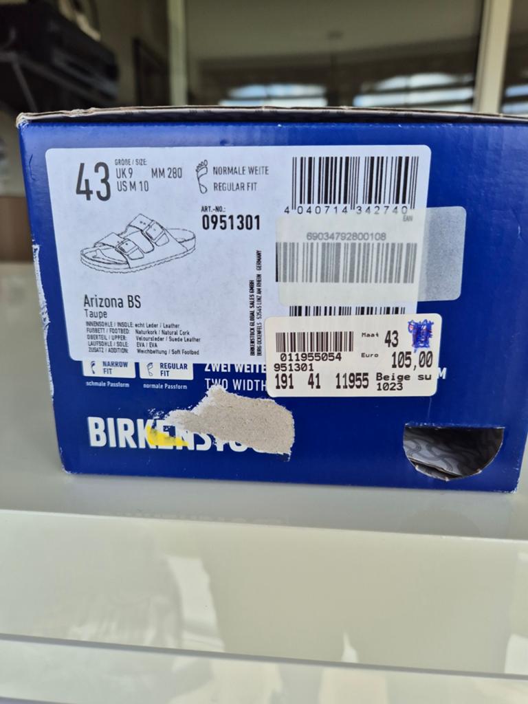 Birkenstock Arizona BS Beige Sandalen - Maat 43, Overige kleuren, Nieuw, Birkenstock, Ophalen