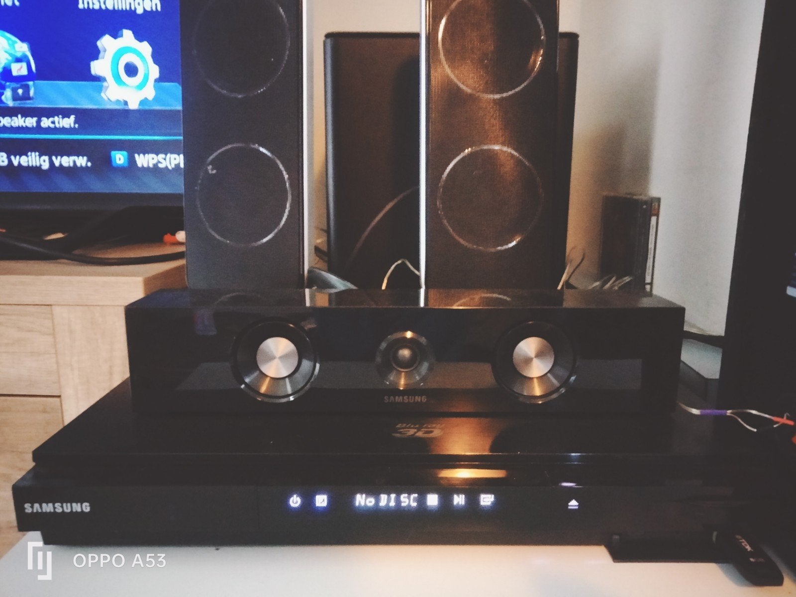Samsung Home Cinema Set met Blu-ray speler en 5.1 geluid, Ophalen, Gebruikt, 5.1-systeem, Blu-ray-speler