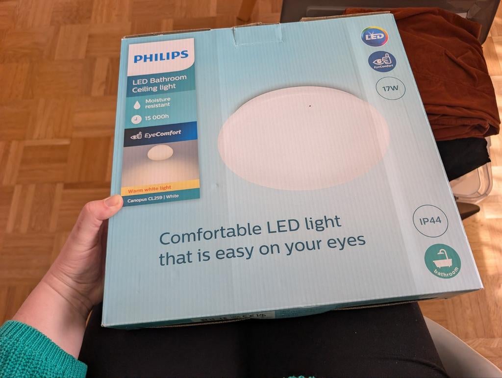 Nieuwe Philips plafondlamp, geschikt voor badkamer, Ophalen