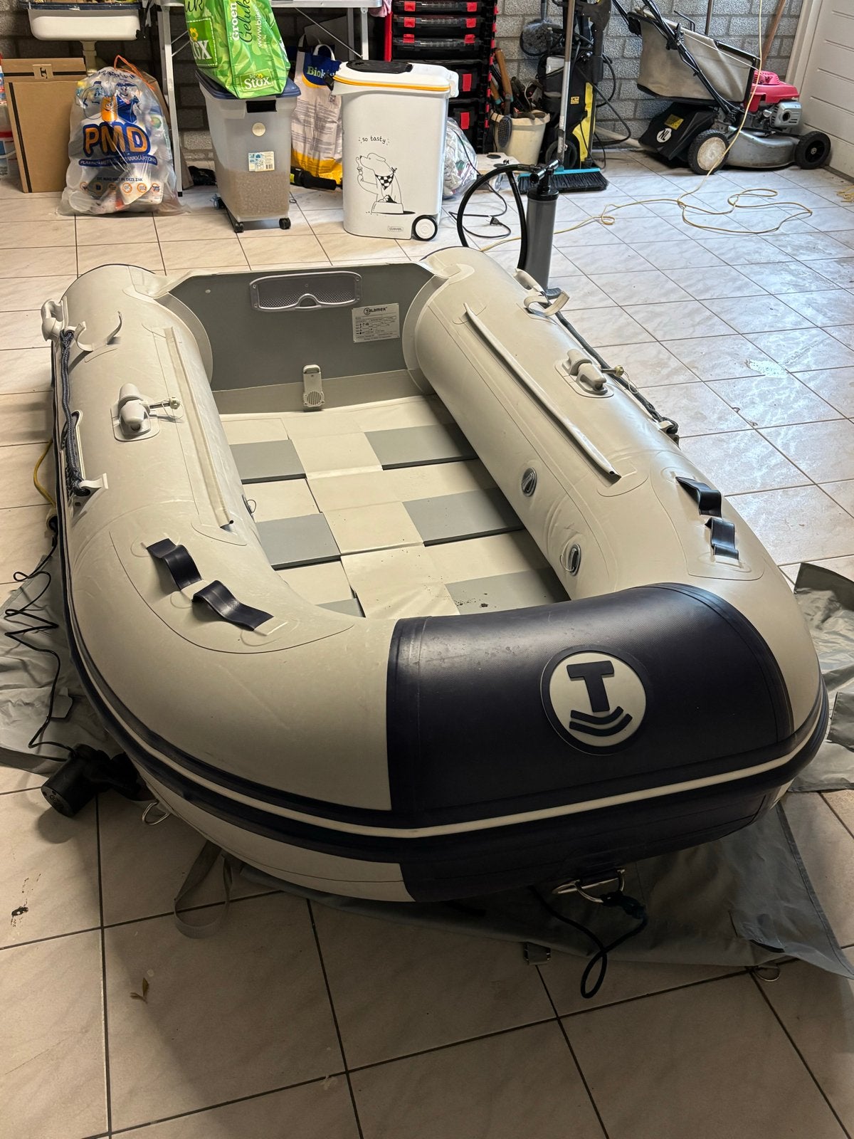 Talamex rubberboot (2021) - tube lek via naad, Ophalen of Verzenden, Gebruikt, Peddels, Talamex