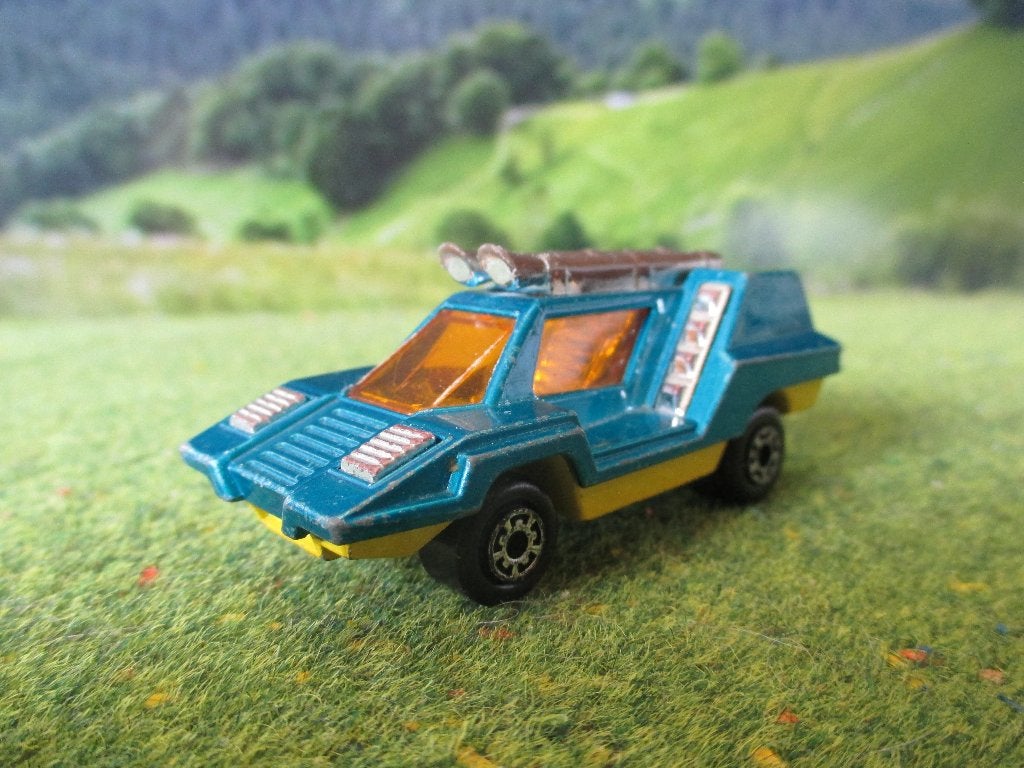1:61 Cosmobile Lesney Matchbox Nr.68 met gele ruiten #2, Ophalen of Verzenden, Gebruikt, Auto
