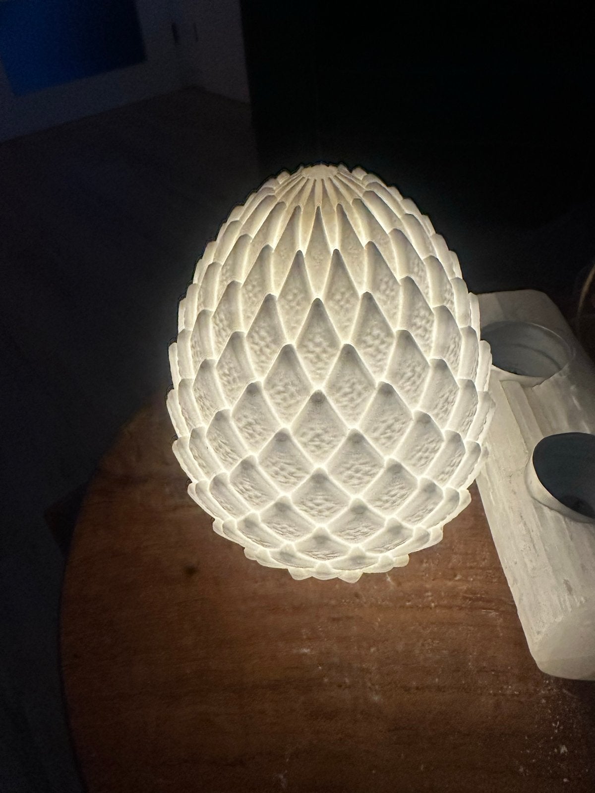 PLA Draken Ei - Diverse Maten, Optioneel met USB Licht, Ophalen of Verzenden, Nieuw, Wit, Kunststof