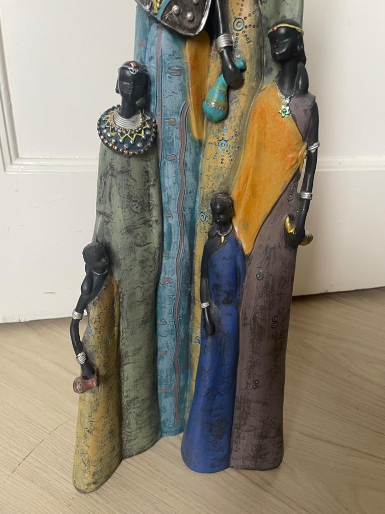 Decoratieve Afrikaanse Beeldengroep - Familie, Ophalen of Verzenden
