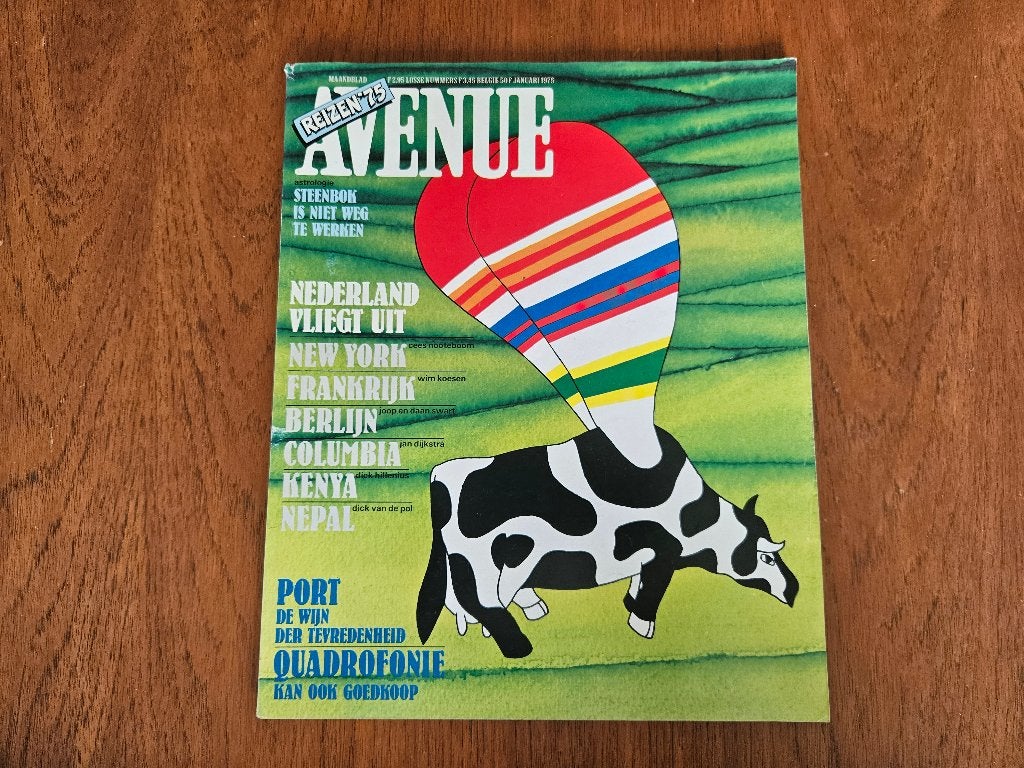 Avenue Januari 1975 | Vintage glossy tijdschrift, Ophalen of Verzenden, Gelezen, Glossy