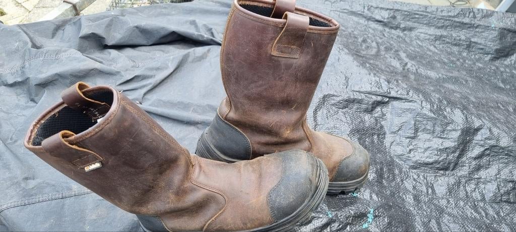 Jallatte werkschoenen/motorlaarzen maat 45, Jallatte, Bruin, Ophalen of Verzenden, Zo goed als nieuw
