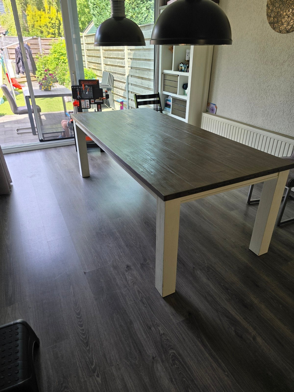 Eetkamertafel gratis af te halen, Huis en Inrichting, Tafels | Eettafels, Ophalen, Gebruikt, Rechthoekig, 50 tot 100 cm