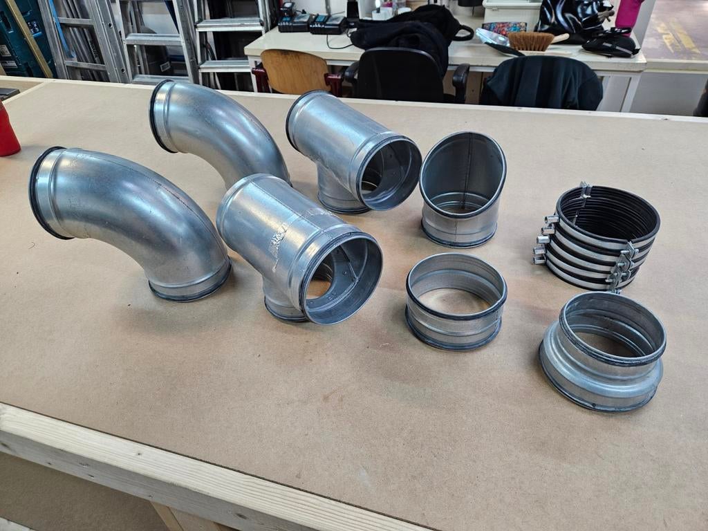 Spirobuis 150mm koppelstukken, Ophalen, Overige materialen, Bochten, Minder dan 2 meter