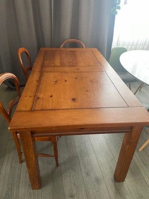 eetkamer tafel (Teakhout), Ophalen, Gebruikt, Teakhout, 50 tot 100 cm