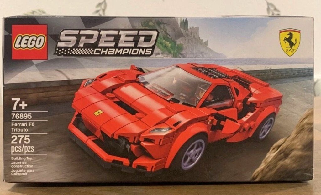 Lego 76895 Speed Champions Ferrari F8 Tributo -1, Inclusief instructies, Lego, Zo goed als nieuw, Complete set
