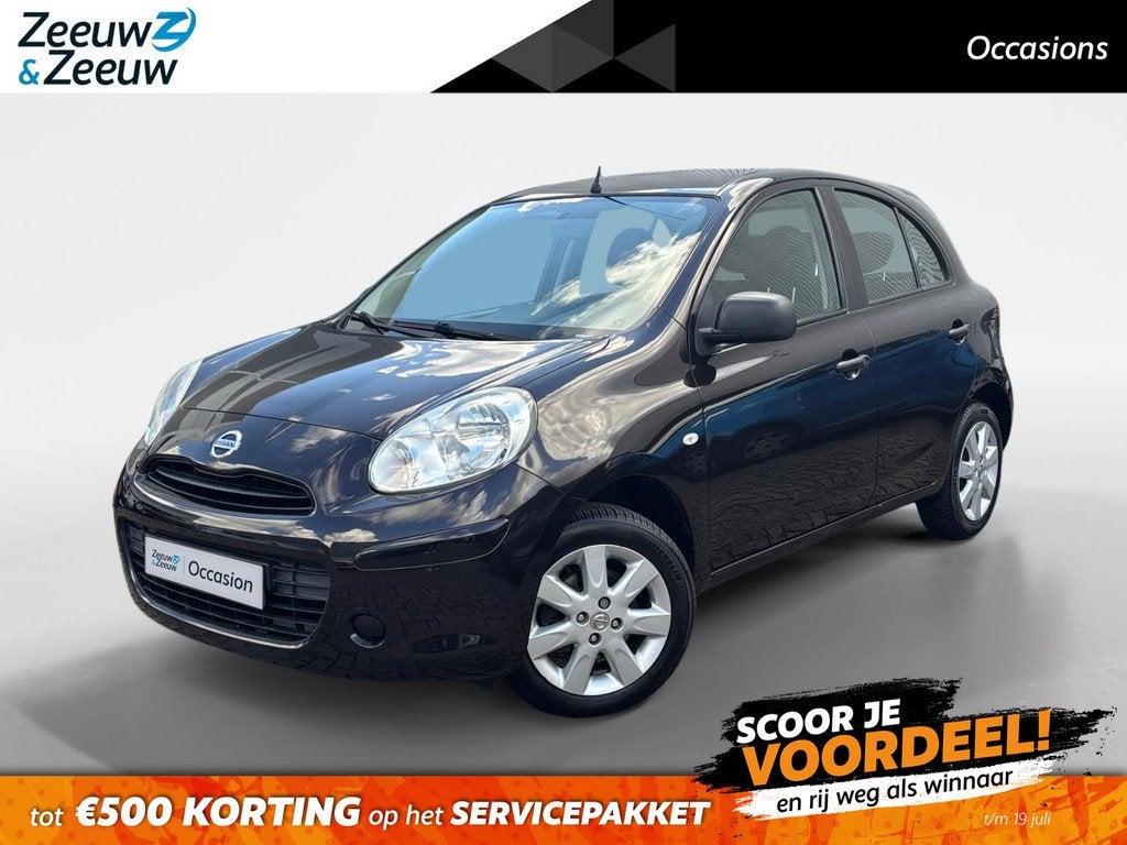 Nissan Micra 1.2 Visia Pack | Automaat | Airco | Elektr. Ram, Auto's, Stof, Gebruikt, 31 €/maand, Overige kleuren