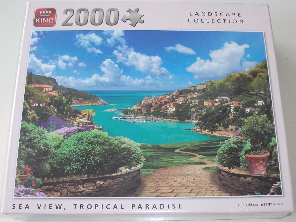 Puzzel *** SEA VIEW TROPICAL PARADISE *** 2000 stukjes NIEUW, Ophalen of Verzenden, 500 t/m 1500 stukjes, Nieuw, Legpuzzel