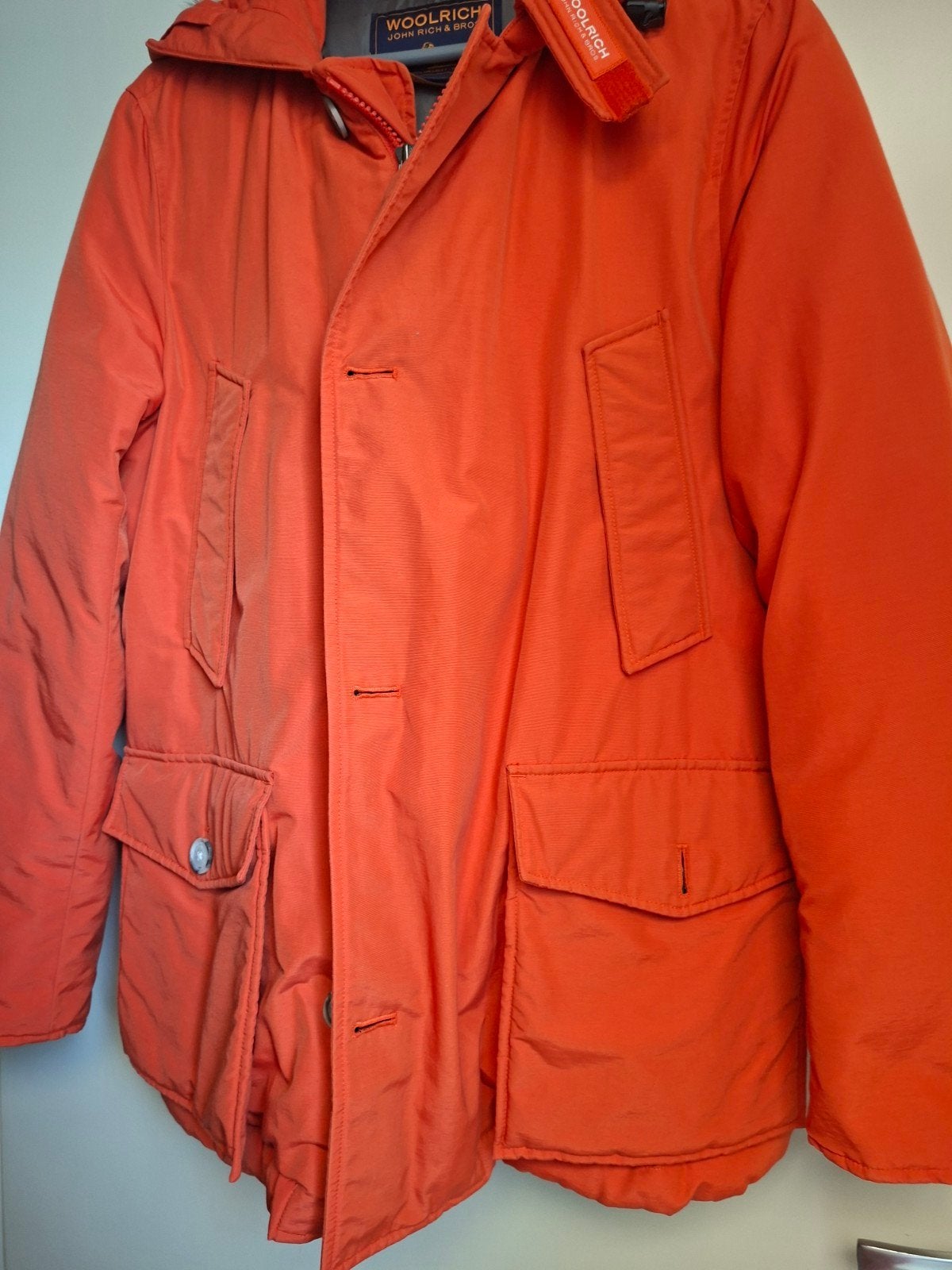 woolrich jas maat m,oranje helemaal goed, Ophalen of Verzenden, Zo goed als nieuw, Oranje