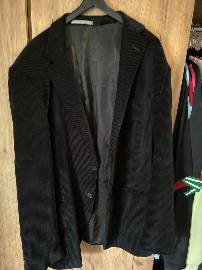 Stijlvol zwart ribfluwelen colbert, Kleding | Heren, Ophalen, Gedragen, Maat 56/58 (XL), Zwart