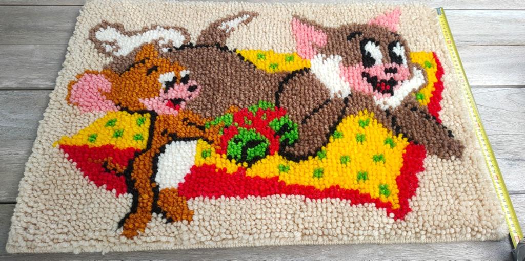 Tom&Jerry vintage kleedje zgan 50x70 cm, Huis en Inrichting, 50 tot 100 cm, Zo goed als nieuw, Rechthoekig, 50 tot 100 cm