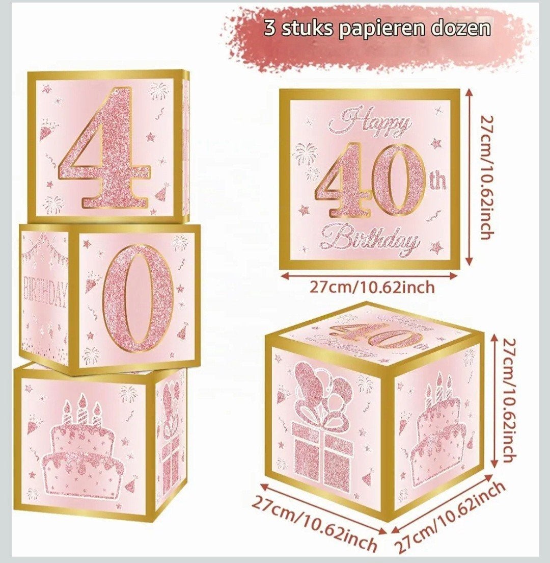 Complete 40e Verjaardag Party Versiering Set, Ophalen, Zo goed als nieuw, Versiering, Verjaardag