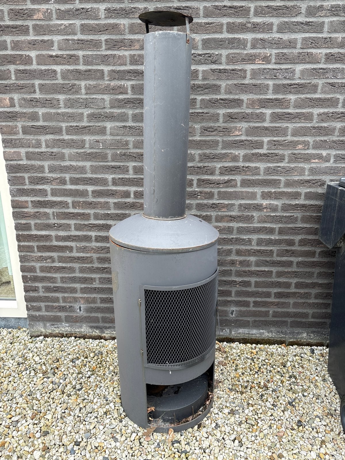 Grijze tuinhaard / buitenkachel, Tuin en Terras, Tuinhaarden, Ophalen, Gebruikt