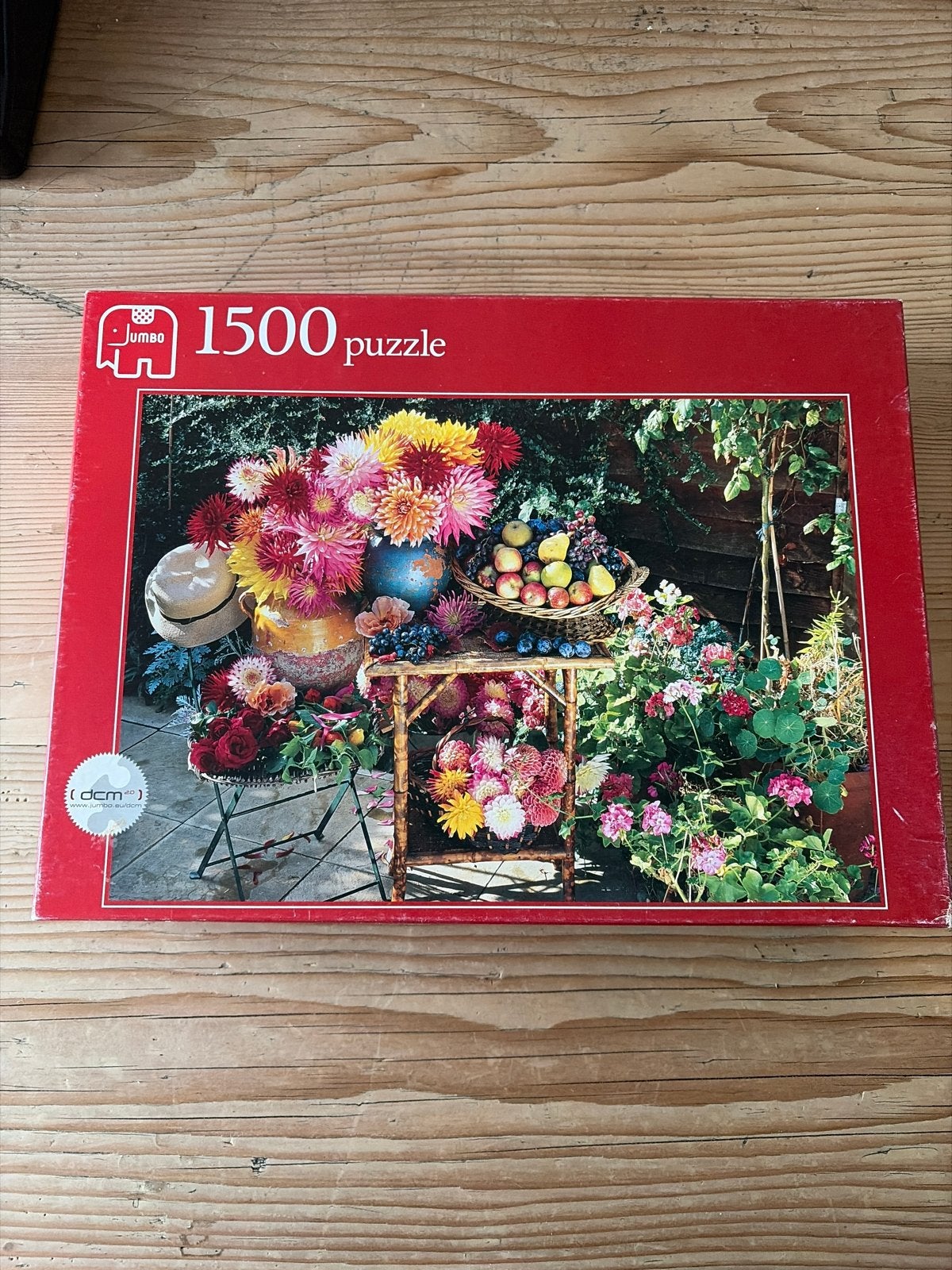 Jumbo Legpuzzel 1500 stukjes - Bloemen en Fruit, Ophalen of Verzenden, 500 t/m 1500 stukjes, Gebruikt, Legpuzzel