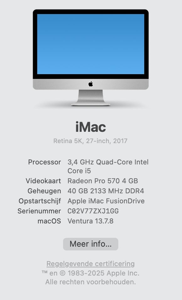 iMac 27" te koop, Computers en Software, Ophalen, HDD en SSD, 32 GB, IMac