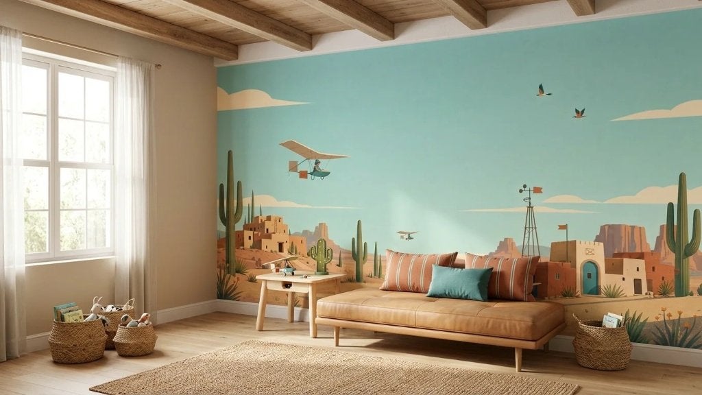 Vliegtuig behang kinderkamer – fotobehang op maat, 75 m² of meer, Modern, Ophalen of Verzenden, Fotobehang