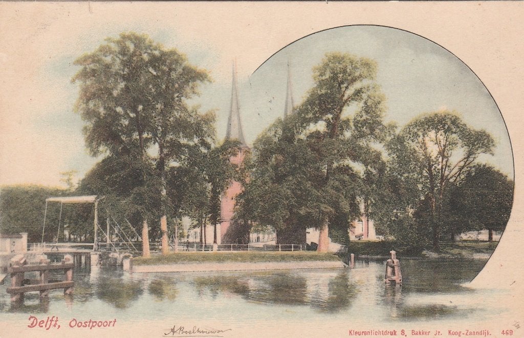 delft- oostpoort 1904, Ophalen of Verzenden, Voor 1920, Zuid-Holland