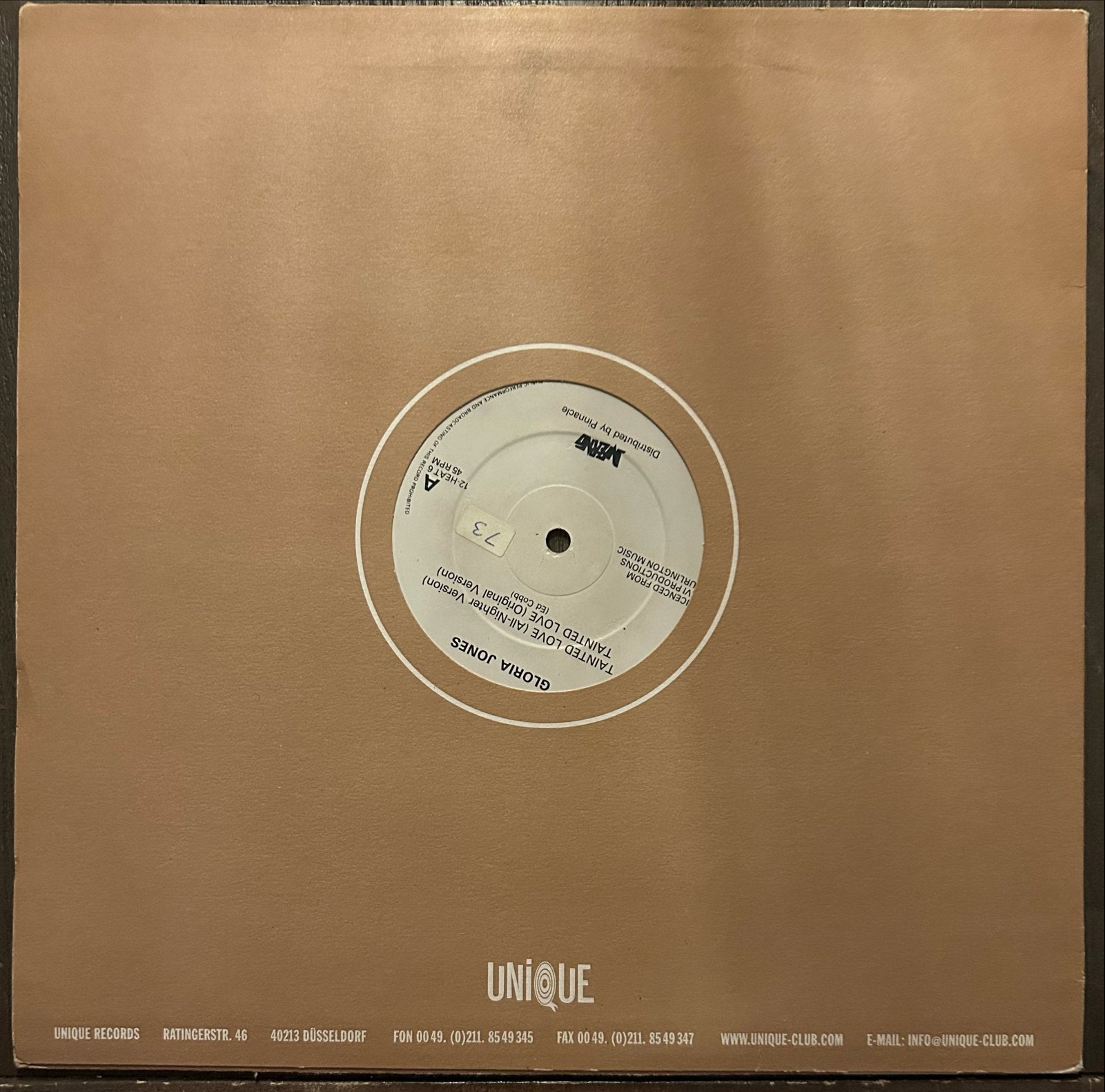 Gloria Jones - Tainted Love / 6T's Houseparty (Clear Vinyl), Cd's en Dvd's, Vinyl Singles, LP, Gebruikt, Colored vinyl, Ophalen of Verzenden