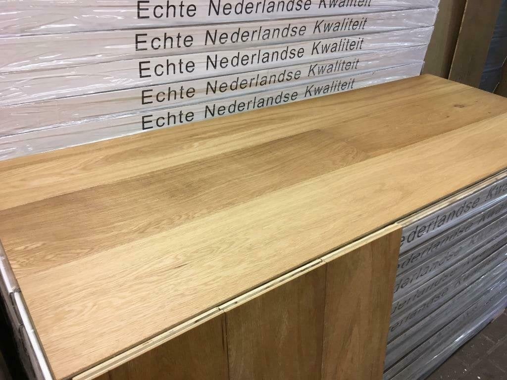 Eiken houten vloer Naturel geolied 19mm dik en 235mm