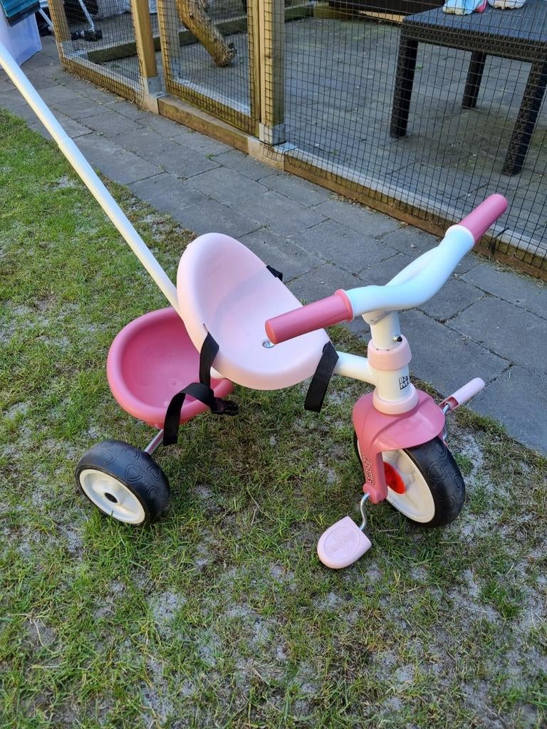 Roze Smoby Be Move driewieler met duwstang, Ophalen, Zo goed als nieuw