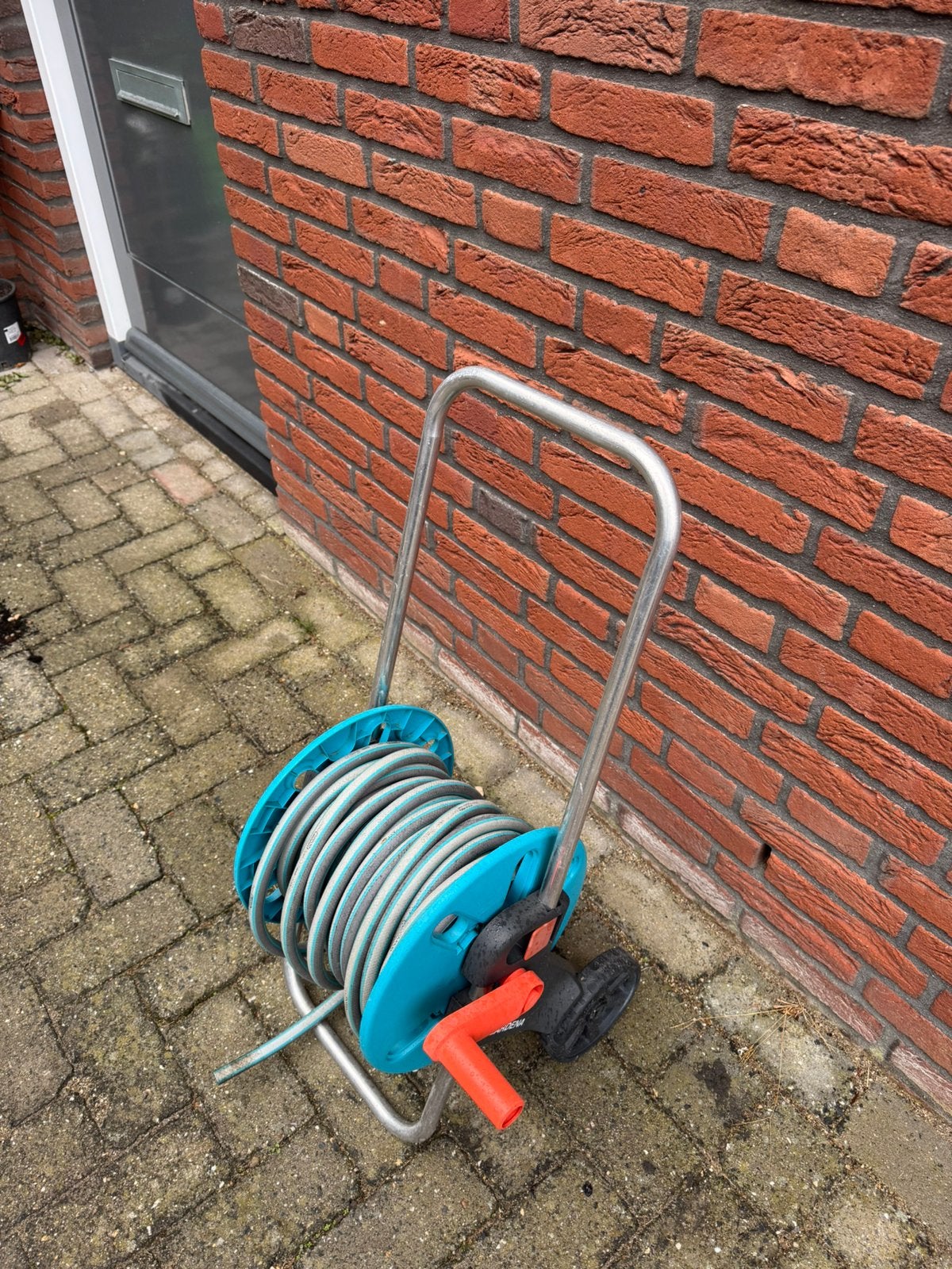 Gardena waterslang op haspel 20 meter, Ophalen, Gebruikt