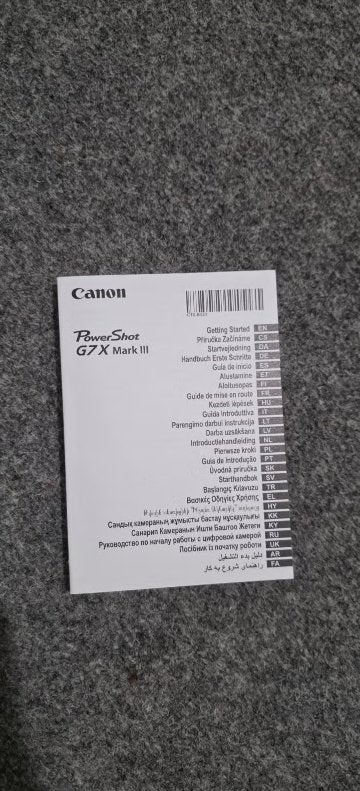 Canon g7x III handleiding - Nieuw, Canon, Nieuw, Ophalen of Verzenden, 4 t/m 7 keer