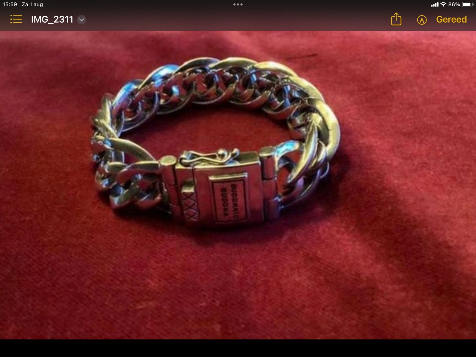 Buddha to buddha armband Nathalie small, Ophalen of Verzenden, Zo goed als nieuw, Zilver
